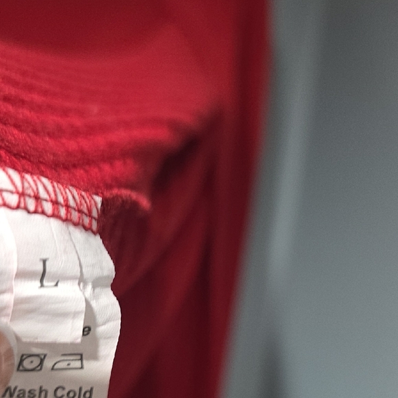 Women's Red Open Front Sweater - Picture 7 of 7